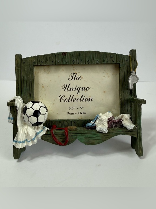 Other - Vintage 3D Soccer Bench Picture Frame 3.5x5 Sports Decor